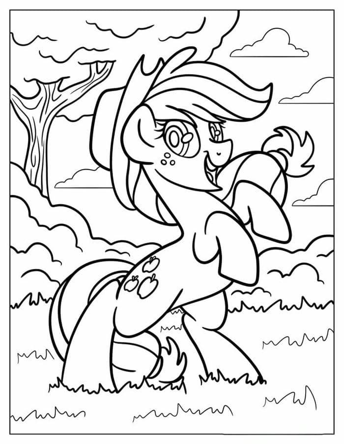 tranh tô màu pony (8)